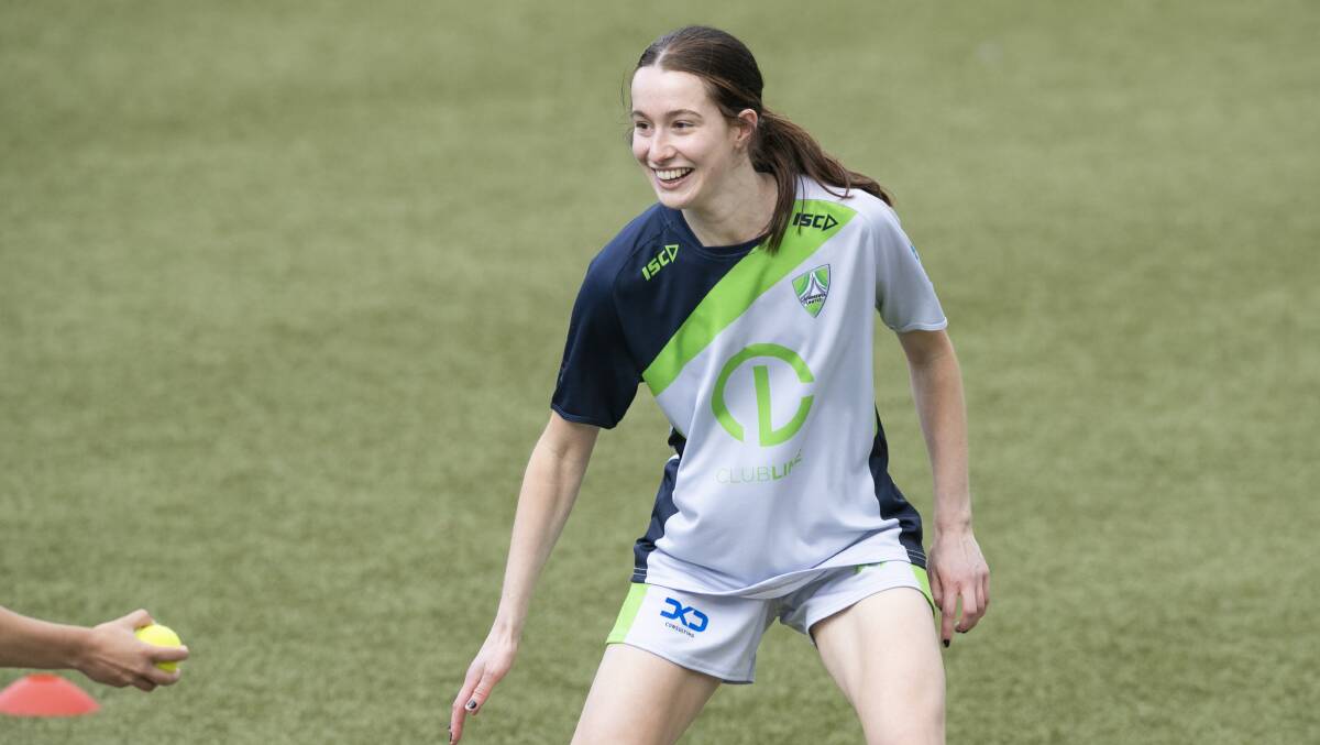 Mikayla Vidmar is aiming to secure more match-minutes after she made her starting debut for Canberra United last weekend. Picture: Keegan Carroll