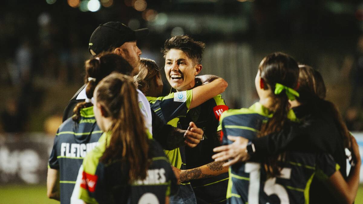 Michelle Heyman is locked in for Canberra United for the upcoming W-League season. Picture: Dion Georgopoulos