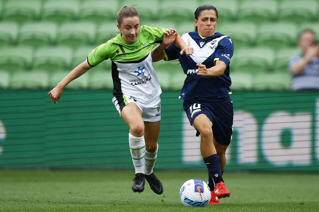 Canberra United end Melbourne Victory's hopes of a finals appearance. Picture: Getty Images