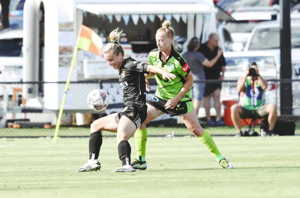 Isabella Foletta in action for Canberra United in January. Picture: Dion Georgopoulos