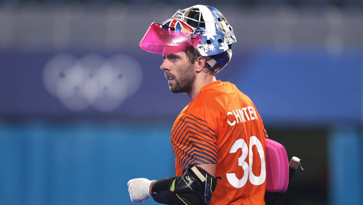 Goalkeeper Andrew Charter is biding his time as the Kookaburras new crop earn their stripes. Picture: Getty Images