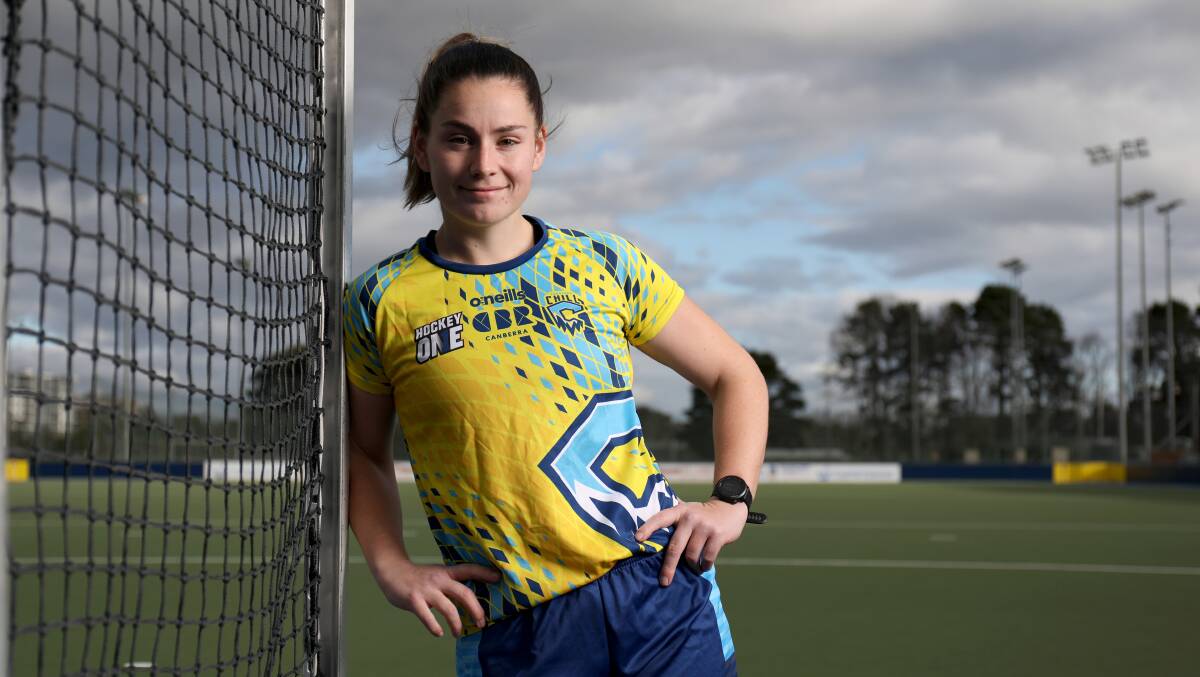Canberra Chill striker Laura Reid is making her return to elite hockey for the first time in four years. Picture by James Croucher