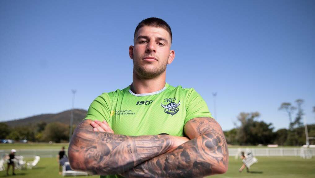Raiders centre Curtis Scott has been fined $15,000 and stood down for three matches for a late-night incident in Civic. Picture: Sitthixay Ditthavong