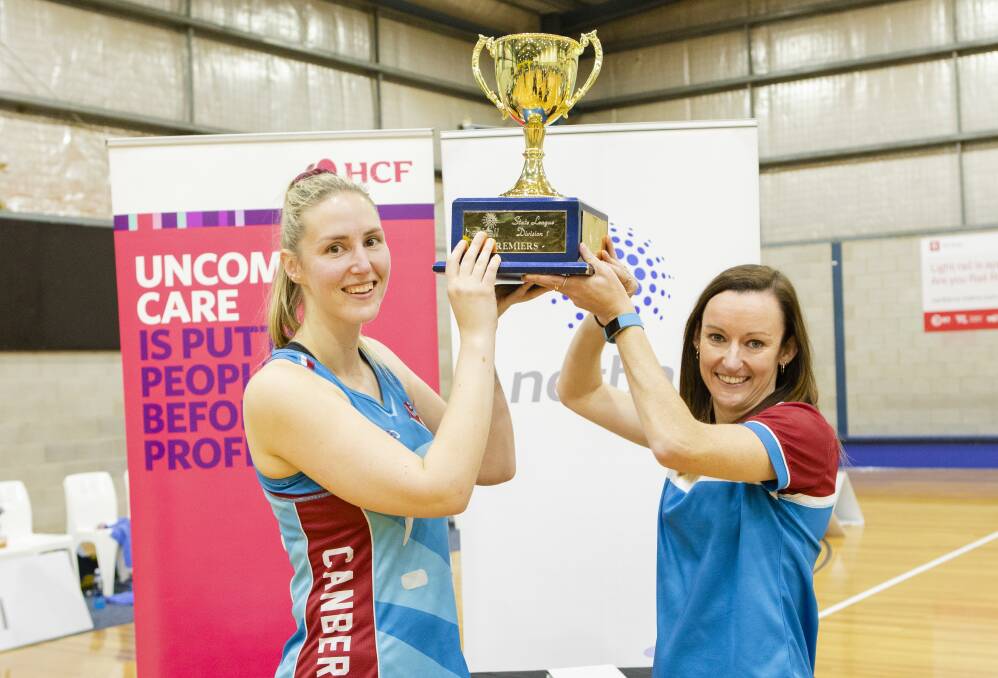 Tara Steel (right) is stepping up from the ACT state league and into coaching the Capital Spirit under 23 side. Picture: Jamila Toderas