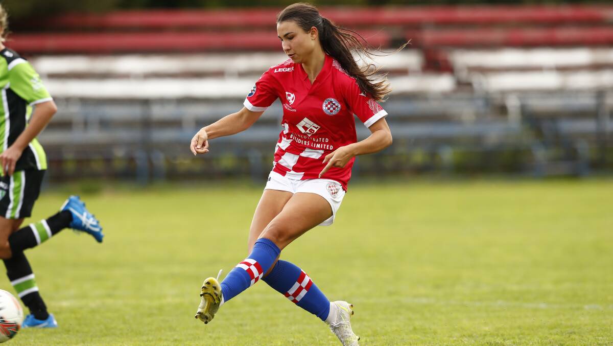 Canberra Croatia FC's Sienna Birnie played her part in Saturday's 3-1 contest. Picture: Keegan Carroll