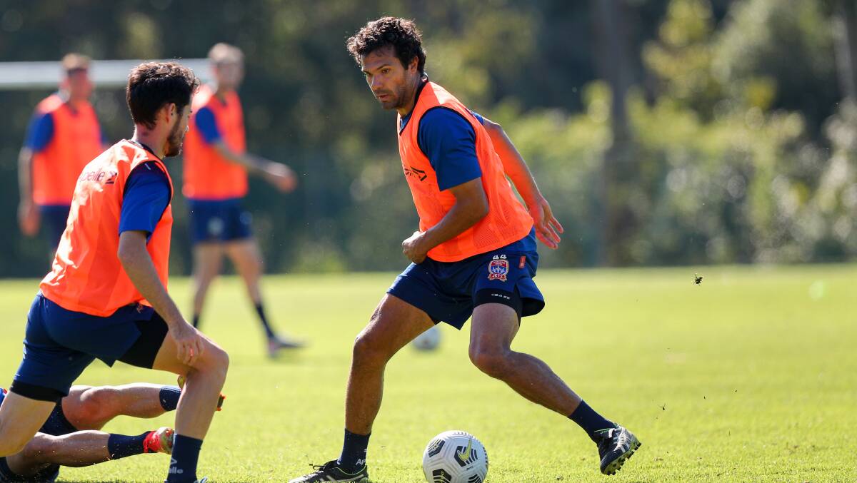 Nikolai Topor-Stanley has been farewelled by the Newcastle Jets and has been linked to Western United. Picture Max Mason-Hubers