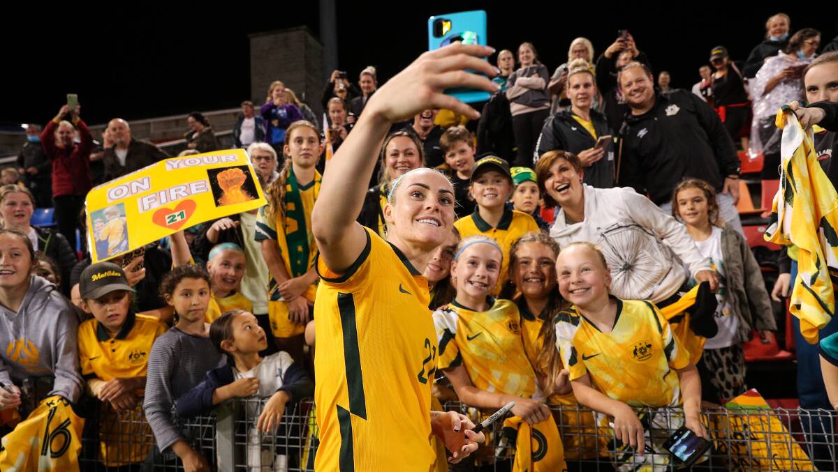 The Matildas are heading to Canberra in April, with an exact date expected to be announced this week. Picture: Max Mason-Hubers