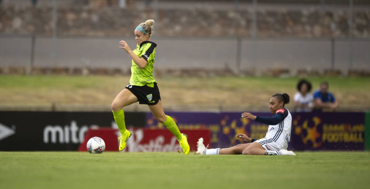 Ellie Carpenter is looking forward to returning to the place she once called home, Canberra, for the Matildas game on April 12. Picture: Sitthixay Ditthavong