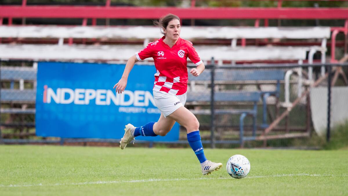 Canberra Croatia FC's Brittany Palombi has claimed the golden boot for the third straight season. Picture: Sitthixay Ditthavong