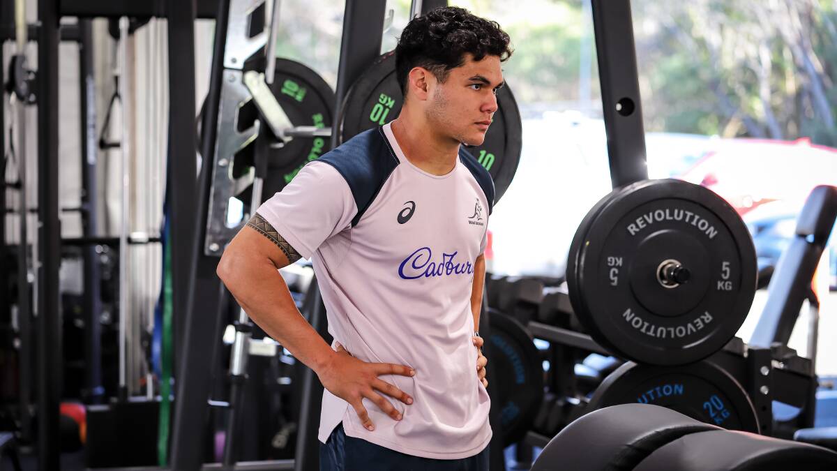 Noah Lolesio is out to bring down England on Saturday night. Picture: Wallabies