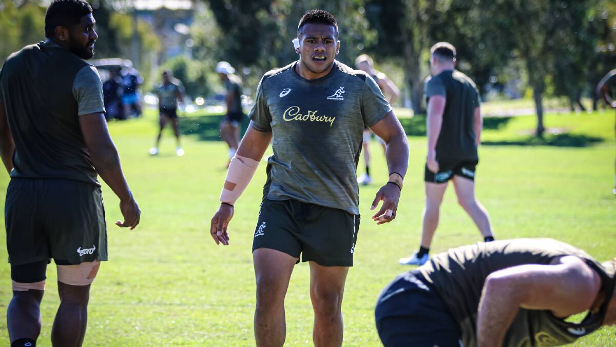 Allan Alaalatoa is excited about the opportunity to have a shot at beating the All Blacks at Eden Park in the Bledisloe Cup. Picture: Wallabies