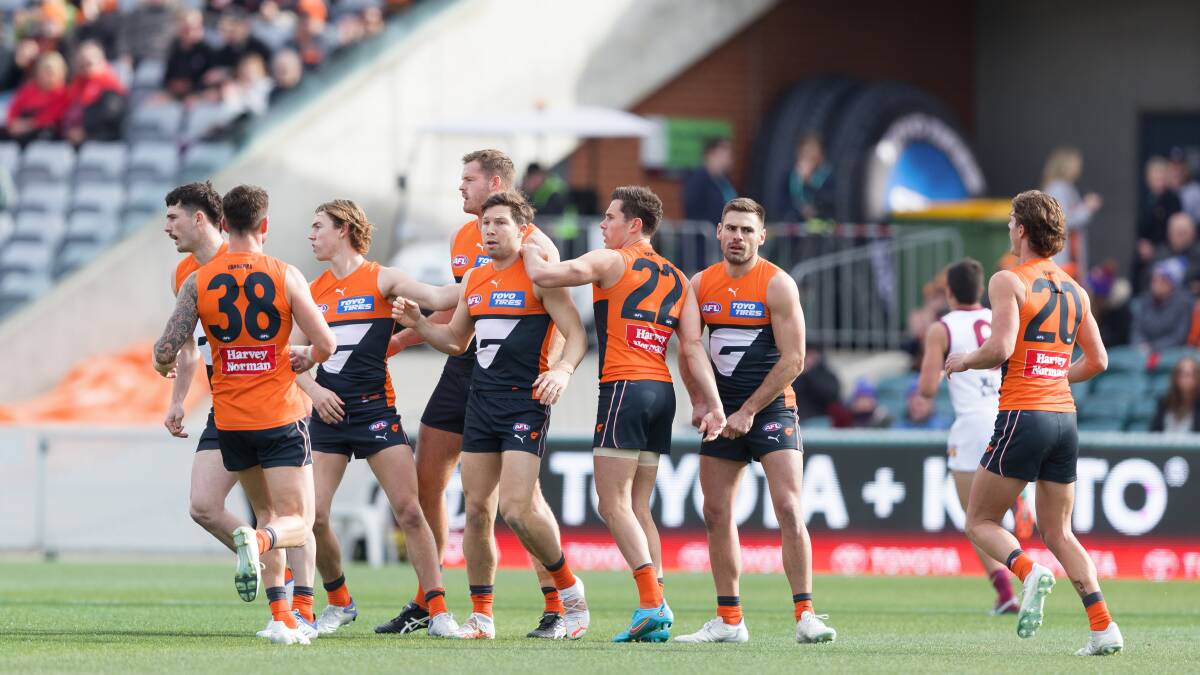 The biggest GWS Giants ground at Manuka Oval was during the Geelong Cats game in February. Picture: Sitthixay Ditthavong