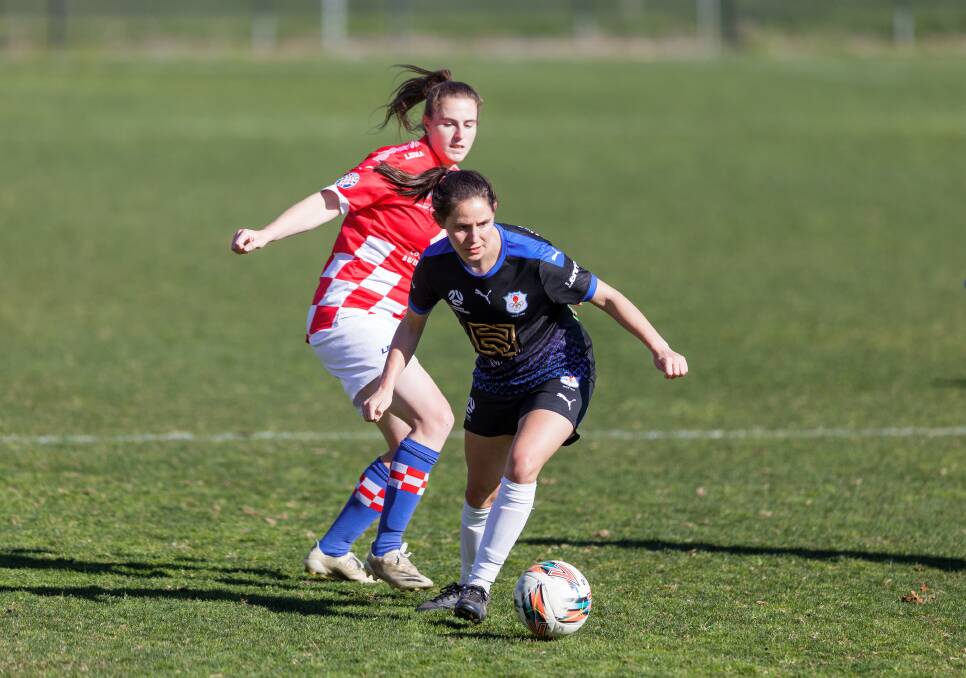 Belconnen United will face Canberra Olympic FC next week in the NPLW grand final. Picture by Sitthixay Ditthavong