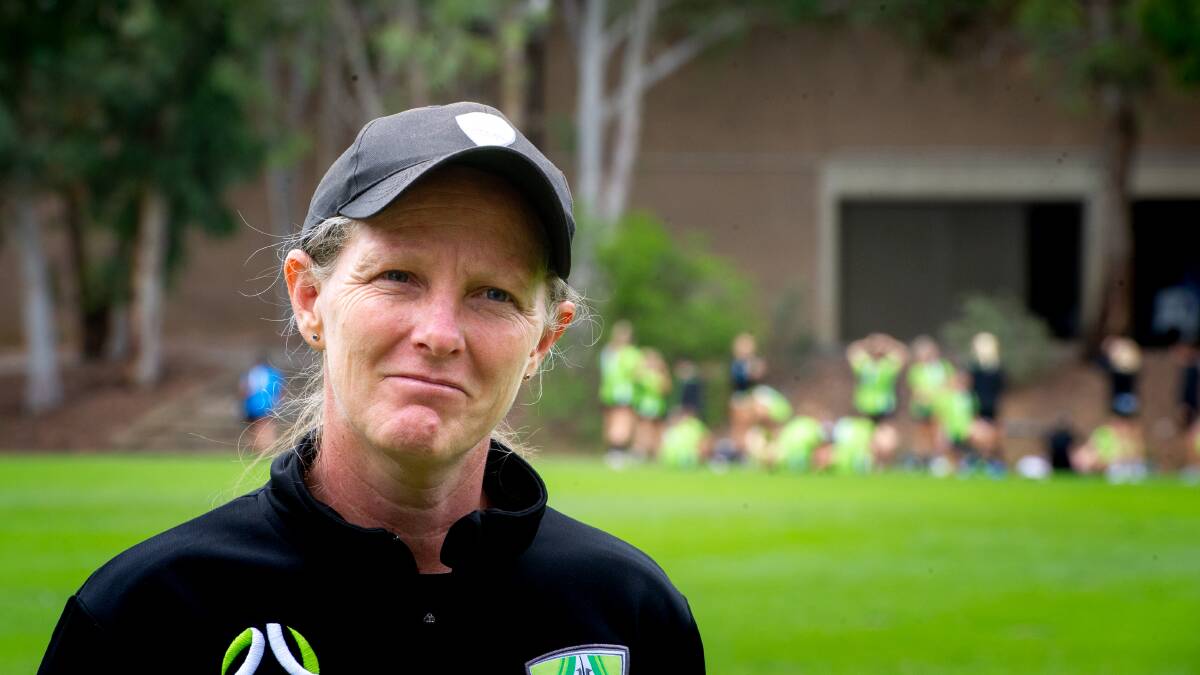Canberra United's head coach Vicki Linton is yet to make a decision on whether she will stay or go. Picture: Elesa Kurtz