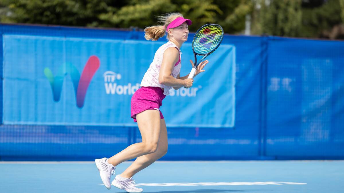 Daria Saville fell to US player Asia Muhammad in the second round of the Canberra Pro Tour #1. Picture: Sitthixay Ditthavong