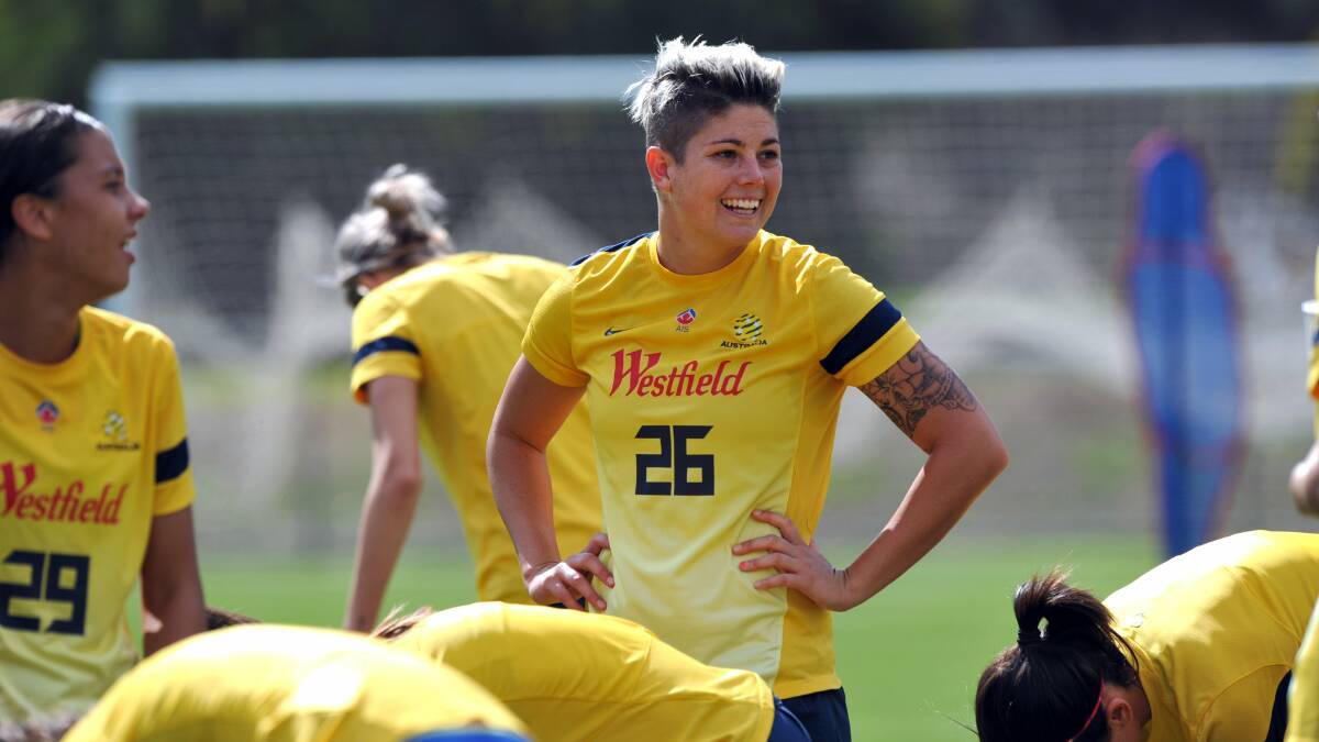 Canberra United's Michelle Heyman last played for the Matildas back in 2018, before announcing her retirement from the national squad in 2019. Picture by Graham Tidy