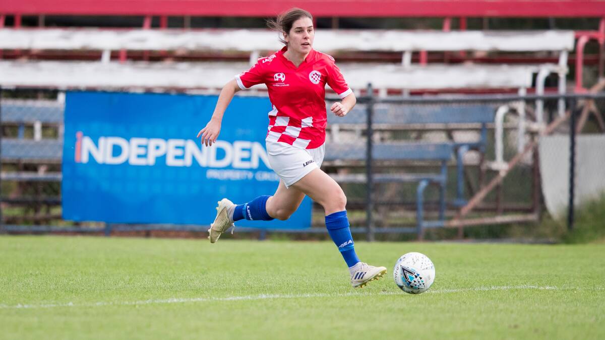 Canberra Croatia FC's Brittany Palombi is hoping her side can continue their undefeated streak on Wednesday night. Picture: Sitthixay Ditthavong