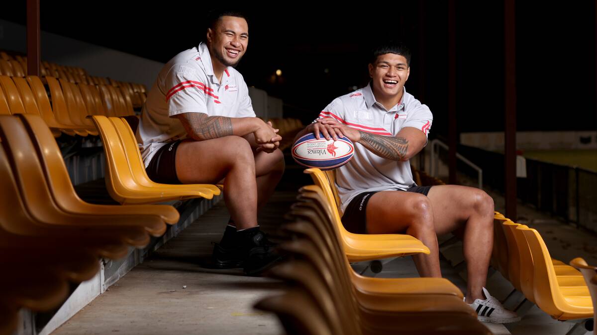 Tuggeranong Vikings players Remsy Lemisio and Titi Nofoagatotoa have been named in the Junior Wallabies squad. Picture: James Croucher