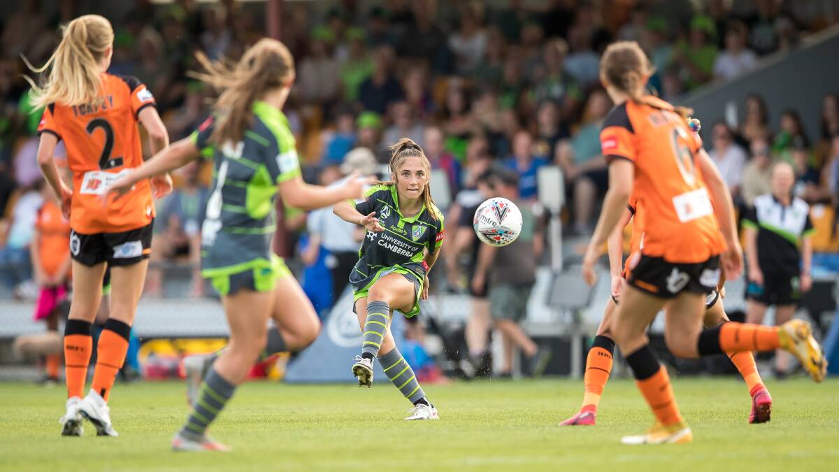 Goalkeeper Beth Mason-Jones marks Canberra United's 12th signing, alongside names such as Michelle Heyman, Grace Maher and Emma Ilijoski (pictured). Picture: Sitthixay Ditthavong