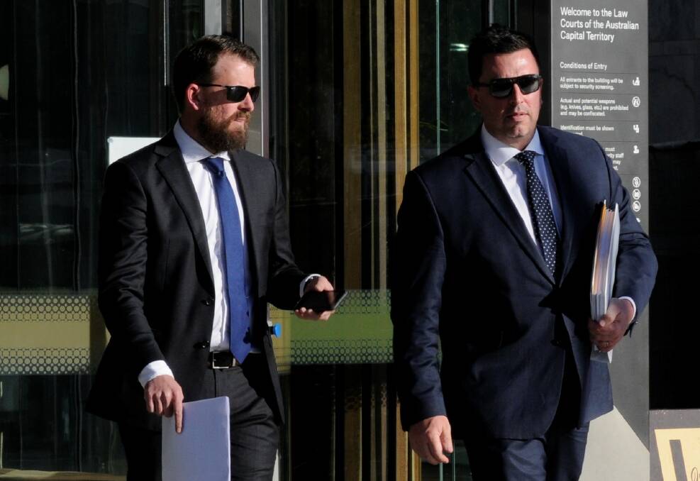 James Head, left, with lawyer David Healey in September 2019. Picture: Elliot Williams