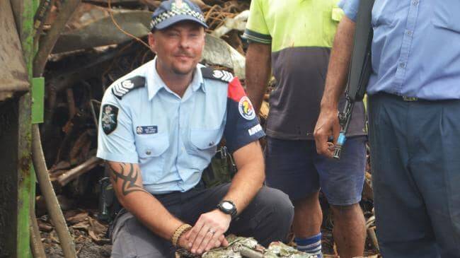 Former Australian Federal Police officer Brad Turner in Papua New Guinea. Picture: Supplied