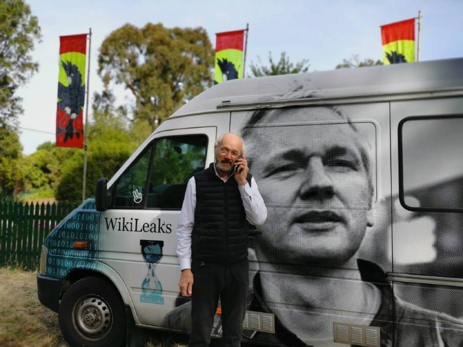 Julian Assange's father John Shipton has been on tour garnering more support for his son's return to Australia. Picture: Supplied