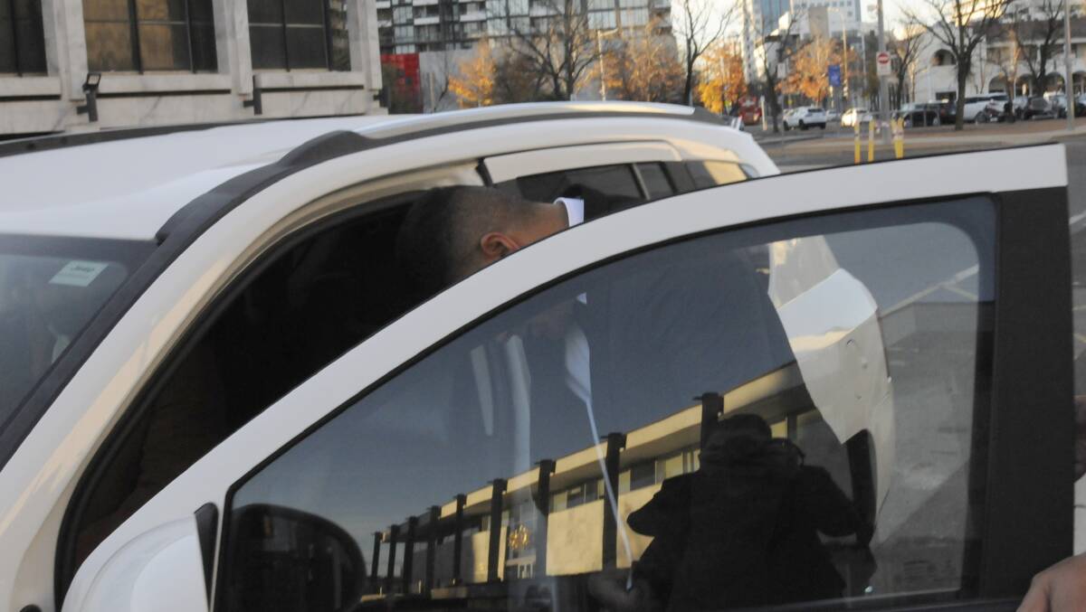 Ropati Dominic Finau leaving the ACT courts on Tuesday. Picture: Cassandra Morgan