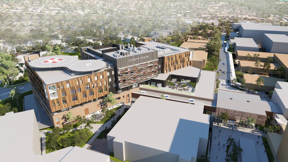 An artist's impression of the Canberra Hospital expansion project. Picture: Multiplex