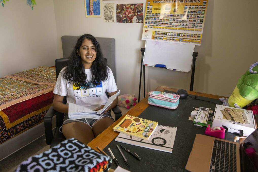 Science-obsessed Ananya Ravi, who is among six recipients of this year's Audrey Fagan enrichment grants. Picture: Keegan Carroll