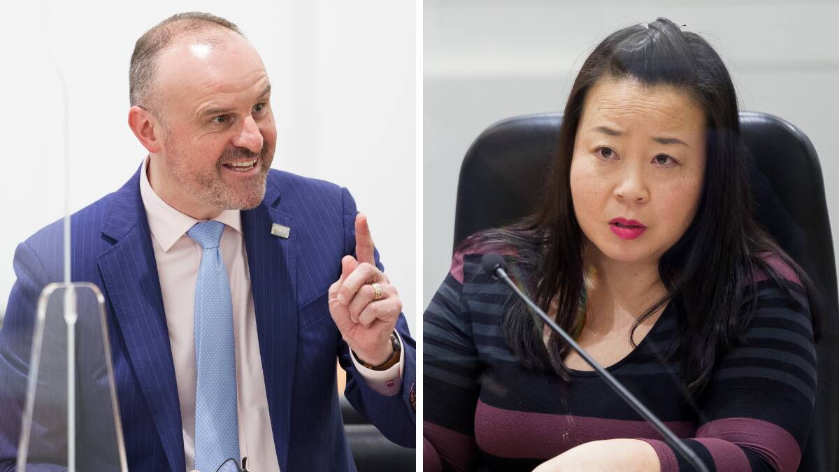 Chief Minister Andrew Barr and Opposition Leader Elizabeth Lee both gave speeches about the economy this week. Pictures by Sitthixay Ditthavong 