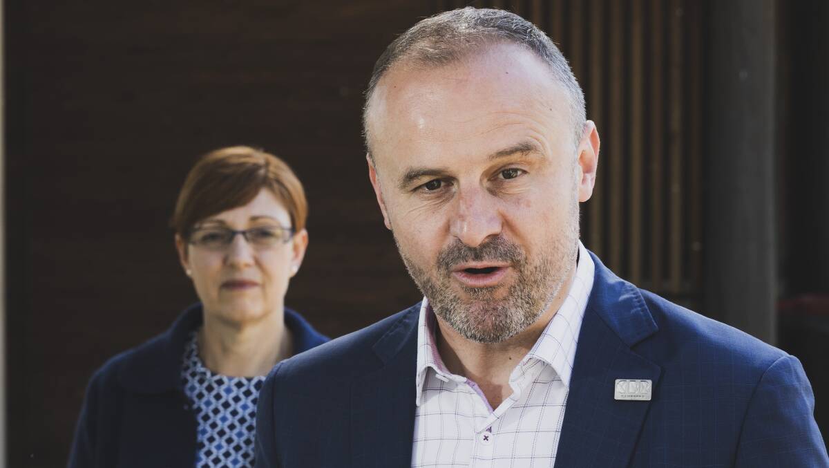 Health Minister Rachel Stephen-Smith and Chief Minister Andrew Barr cannot wait for national reforms to change the ACT's health system. Picture by Dion Georgopoulos