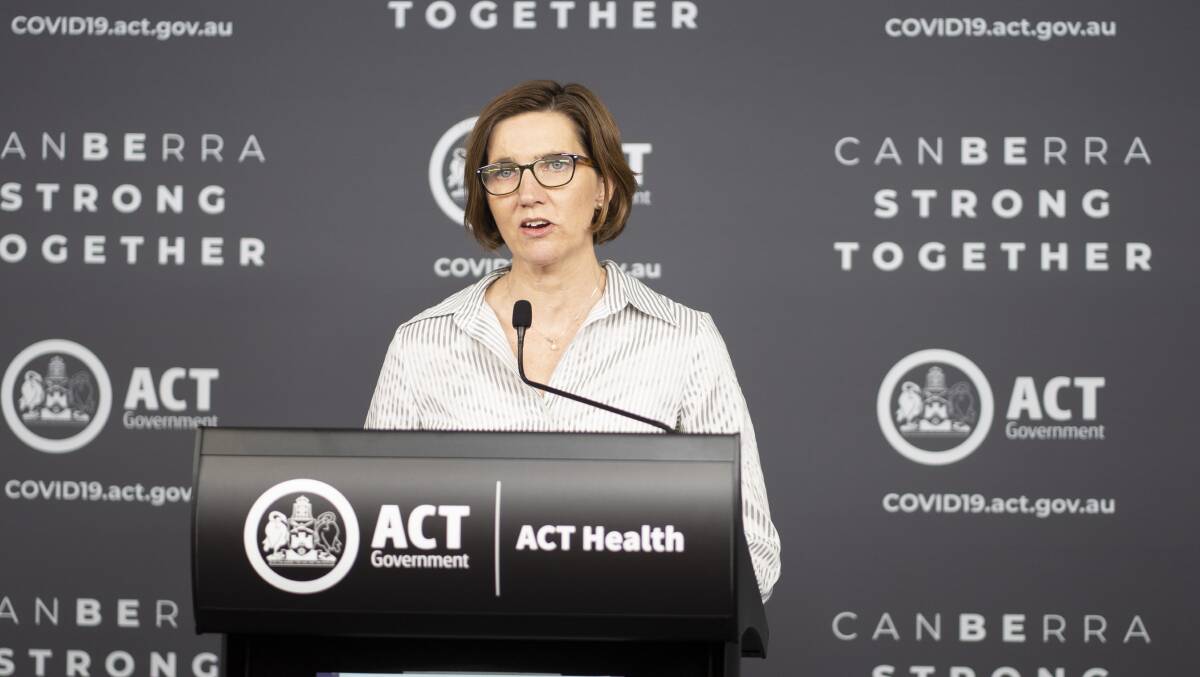 ACT deputy chief health officer Dr Vanessa Johnston said 43 per cent of cases in the Canberra outbreak were in people under 17. Picture: Dion Georgopoulos 