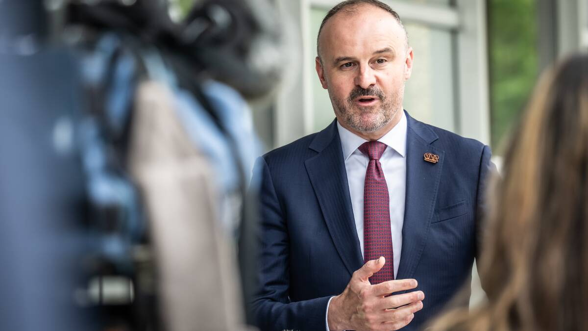 Chief Minister Andrew Barr has announced government funding towards a build-to-rent project. Picture by Karleen Minney 