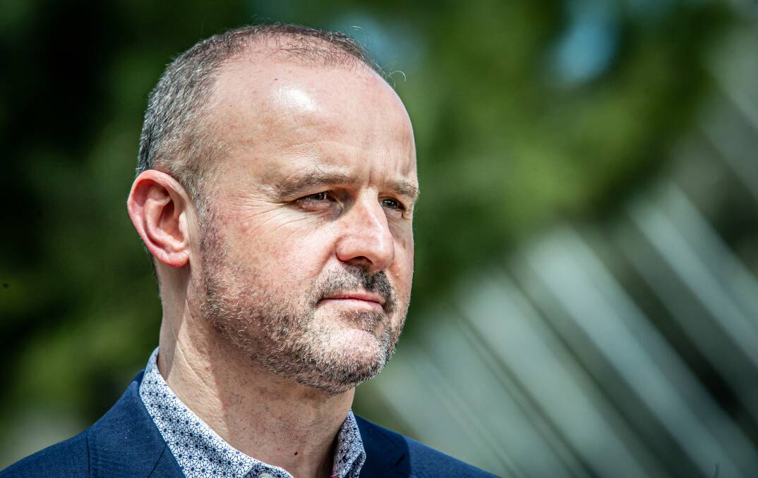 Chief Minister Andrew Barr said much of the abuse he faces is homophobic in nature. Picture: Karleen Minney 