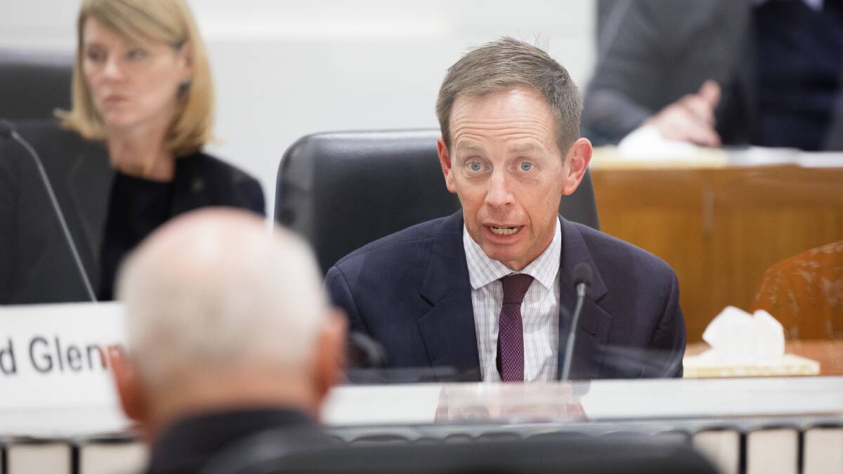 Consumers Affairs Minister Shane Rattenbury was asked in annual report hearings about an alleged conflict of interest. Picture by Sitthixay Ditthavong 