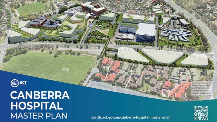 A render of the Canberra Hospital masterplan. Picture: Supplied 