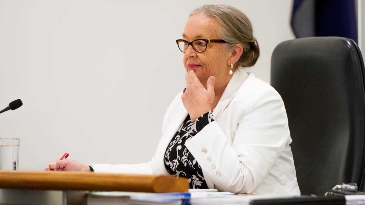 Legislative Assembly Speaker Joy Burch is still seeking legal advice about a prohibition notice issued by WorkSafe ACT on committee hearings. Picture by Elesa Kurtz
