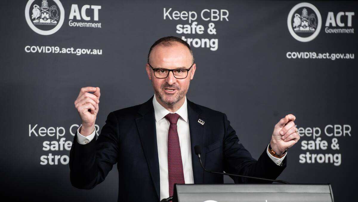 ACT Chief Minister Andrew Barr. Picture: Karleen Minney 
