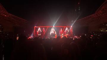 Taylor Swift performing in Sydney at Stadium Australia on February 25. Picture by Lucy Bladen