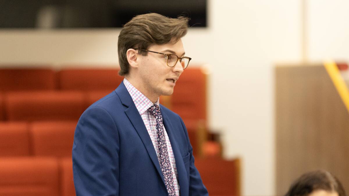 Greens crossbencher Johnathan Davis introduced the bill to lower the ACT's voting age. Picture: Sitthixay Ditthavong 