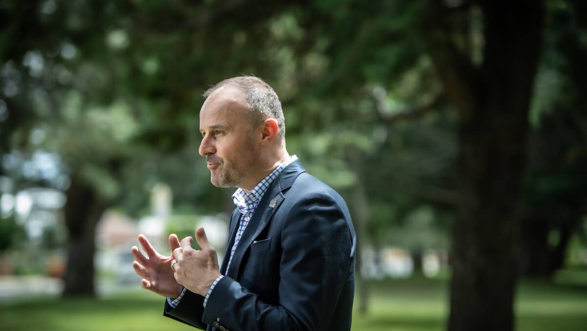 ACT Chief Minister Andrew Barr will use his first speech of 2022 in the Legislative Assembly to talk about the COVID recovery. Picture: Karleen Minney 