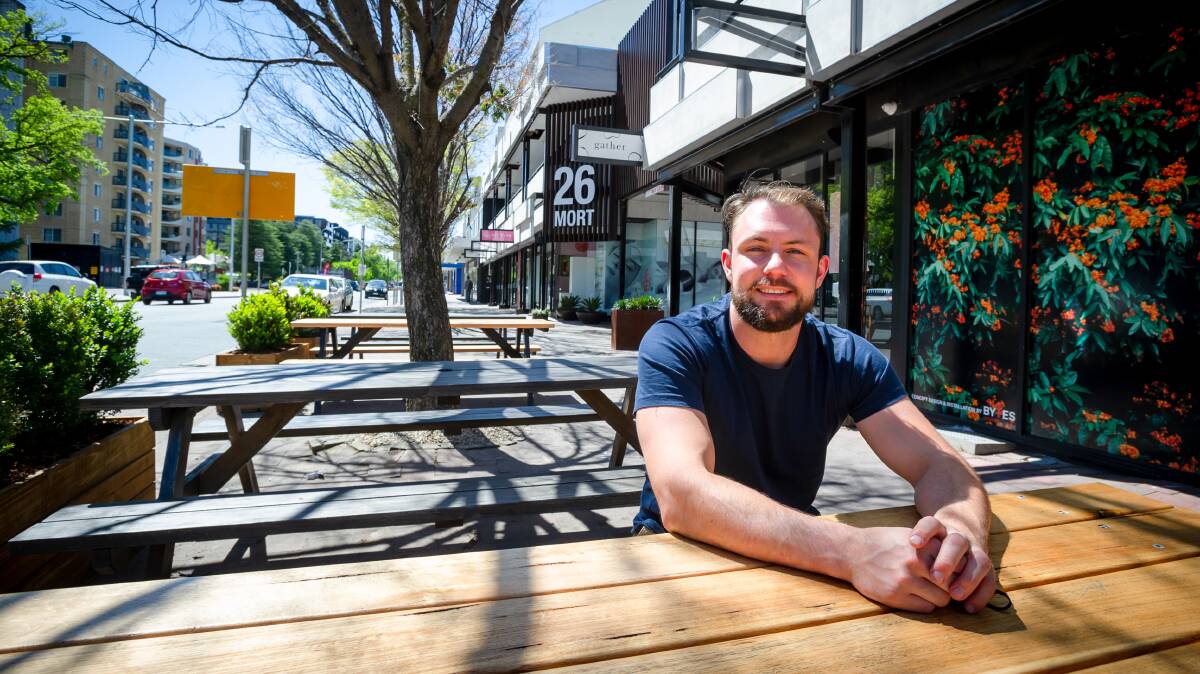 Cafe Gather owner Will Fisher said his cafe would be seating its customers outdoors when it reopens this week. Picture: Elesa Kurtz 