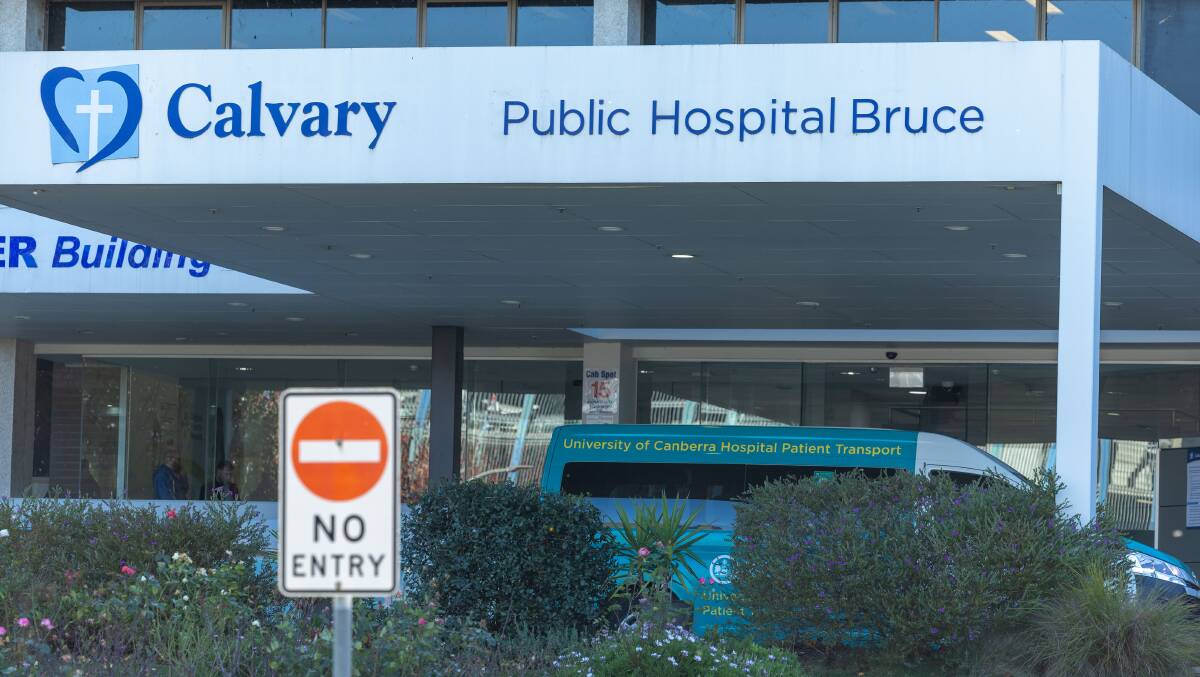 Calvary Public Hospital Bruce will have its branding removed this weekend ahead of it being taken over by Canberra Health Services. Picture by Gary Ramage 