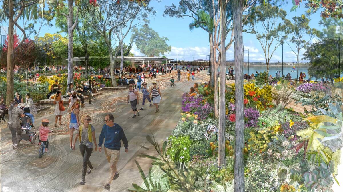 An artist's impression of the Acton waterfront park. Picture supplied 