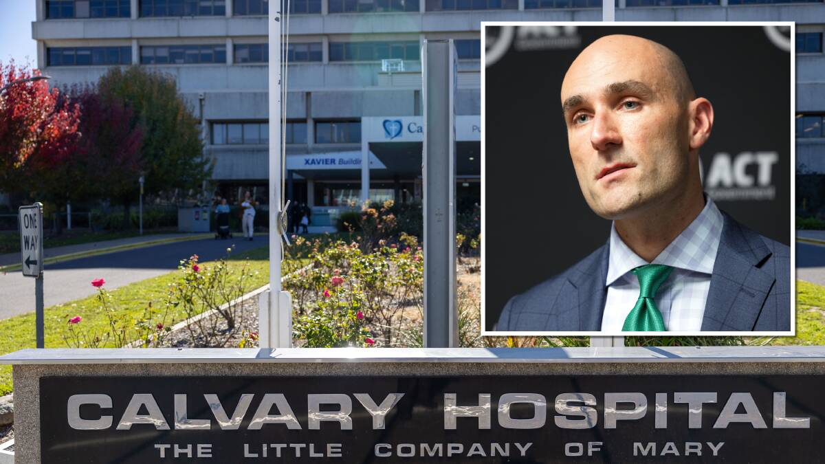 Calvary Public Hospital Bruce will be called North Canberra Hospital when it is taken over by the government, court documents submitted by Canberra Health Services boss Dave Peffer (inset) have revealed. Pictures by Gary Ramage, Sitthixay Ditthavong 
