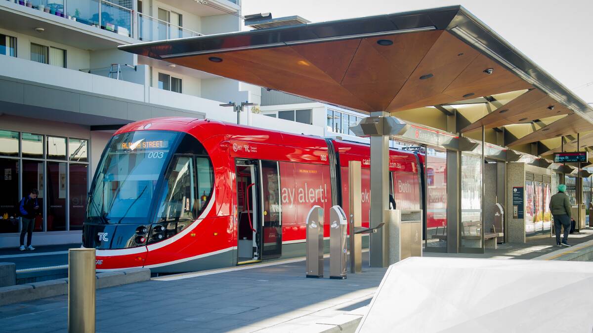 Polling has showed a majority of Canberrans support a light rail extension to Woden. Picture: Elesa Kurtz 