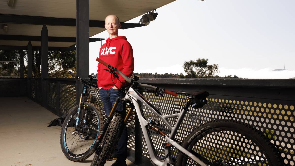 Canberra Off-Road Cyclists president Matt Battye. Picture by Keegan Carroll 