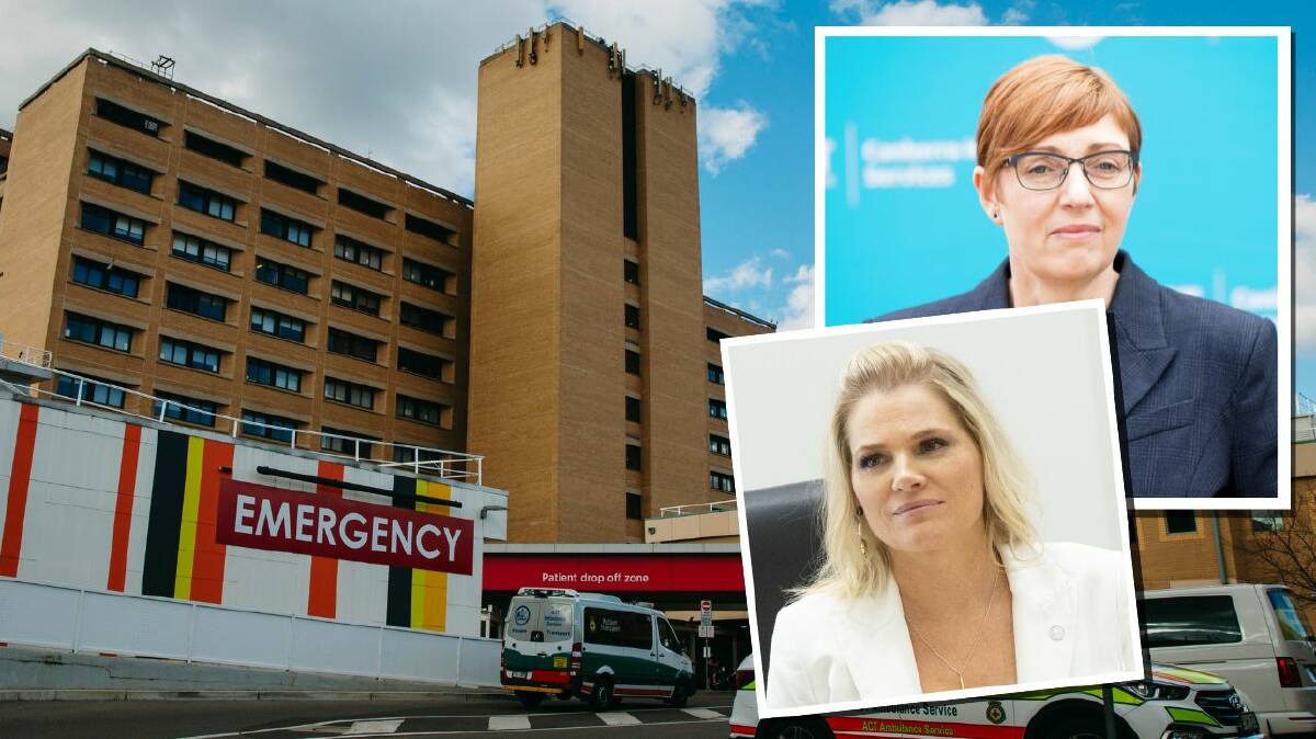 Health Minister Rachel Stephen-Smith (top inset) has come under fire from opposition health spokeswoman Leanne Castley (bottom inset) over outpatient wait lists. Pictures by Dion Georgopoulos, Sitthixay Ditthavong