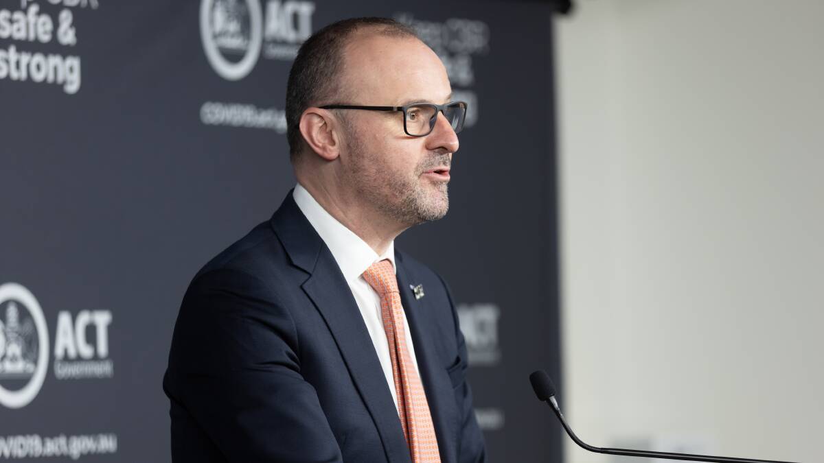 ACT Chief Minister Andrew Barr has flagged an easing of restrictions planned for late-November could be brought forward. Picture: Sitthixay Ditthavong