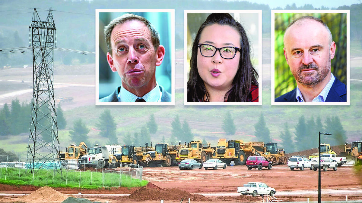 Planning will be a big topic in the ACT election for party leaders Shane Rattenbury, Elizabeth Lee and Andrew Barr. Pictures by Karleen Minney, Keegan Carroll, Gary Ramage
